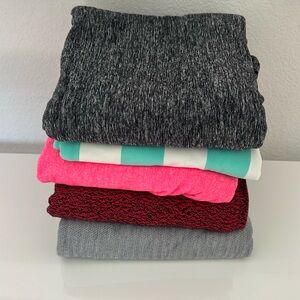 Lot of five Lululemon Scarves